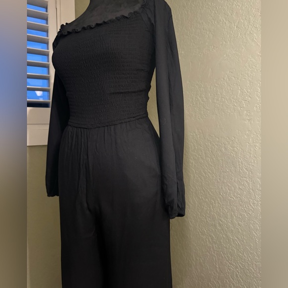 Black Linen Blend Jumpsuit | Hollister | Size Small - Picture 6 of 6
